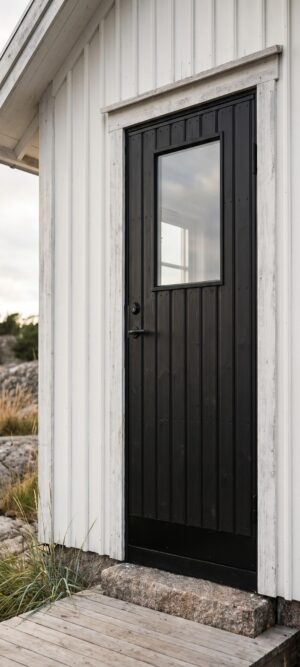 R180 varmförrådsdörr glasad