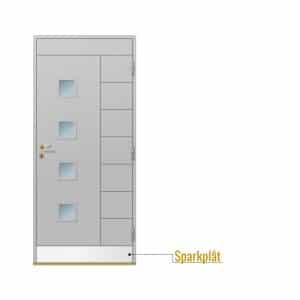 Sparkplåt till dörr
